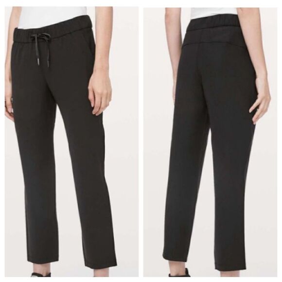 LULULEMON Pants Women Size 2 On The Fly Black - Picture 1 of 8